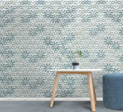 Blue & Taupe 9-in x 11-in Glass Flower Mosaic Wall Tile( 6.9 sq. ft. /Box )