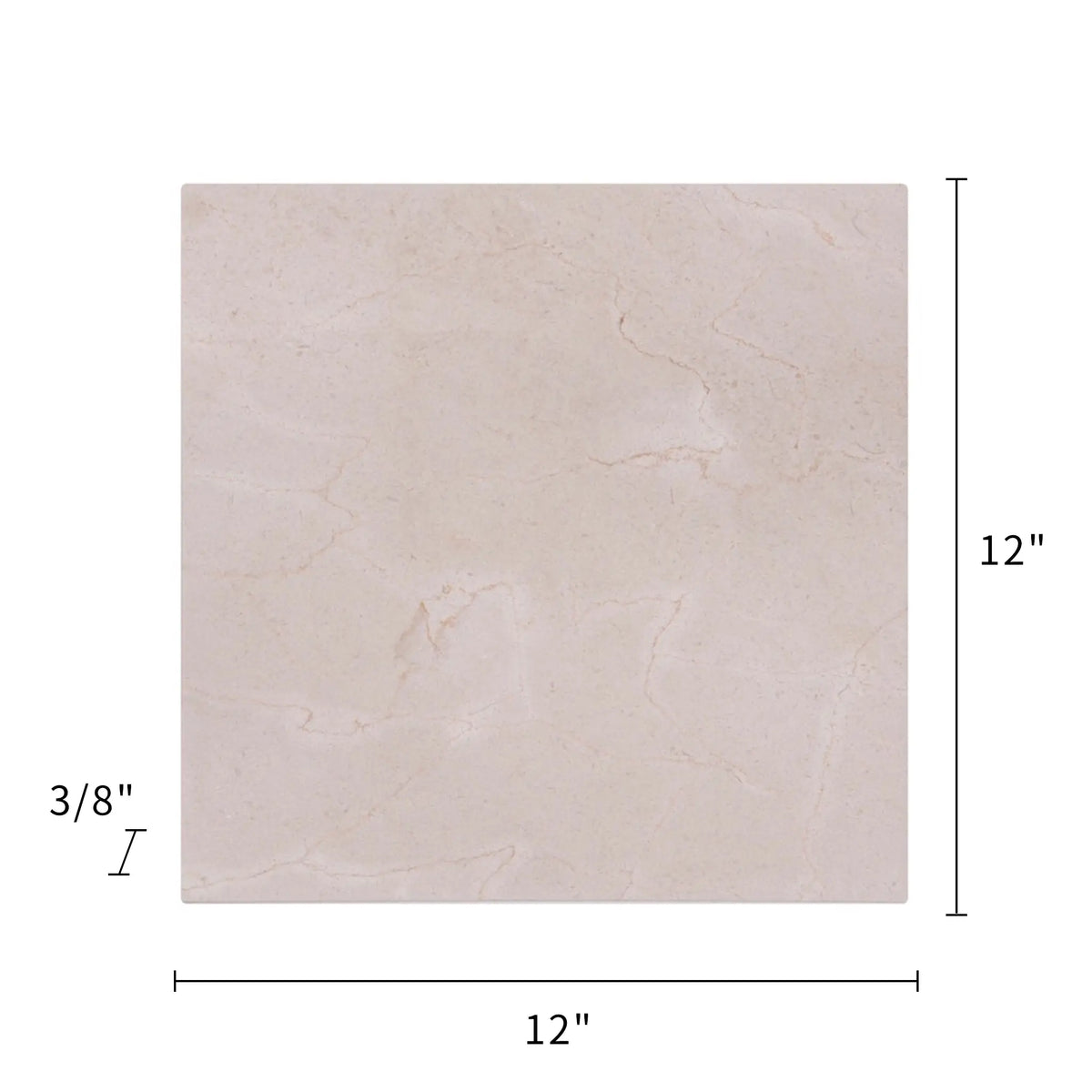Cream Marfil 12-in x 12-in Polished Marble Floor and Wall Tiles( 10 sq. ft. /Box )