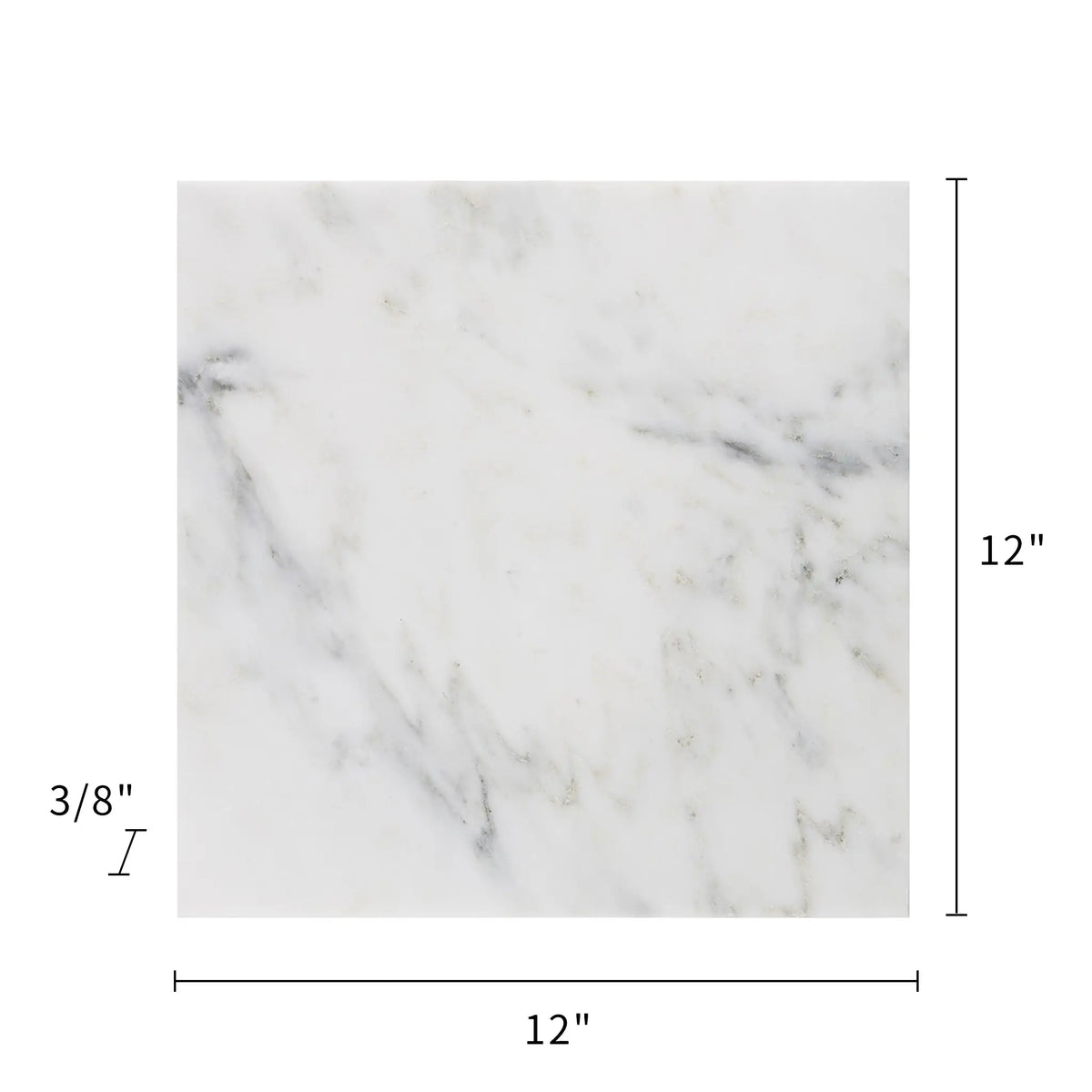 Oriental White 12-in x 12-in Marble Floor and Wall Tiles( 10 sq. ft. /Box )