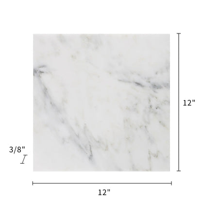 Oriental White 12-in x 12-in Marble Floor and Wall Tiles( 10 sq. ft. /Box )