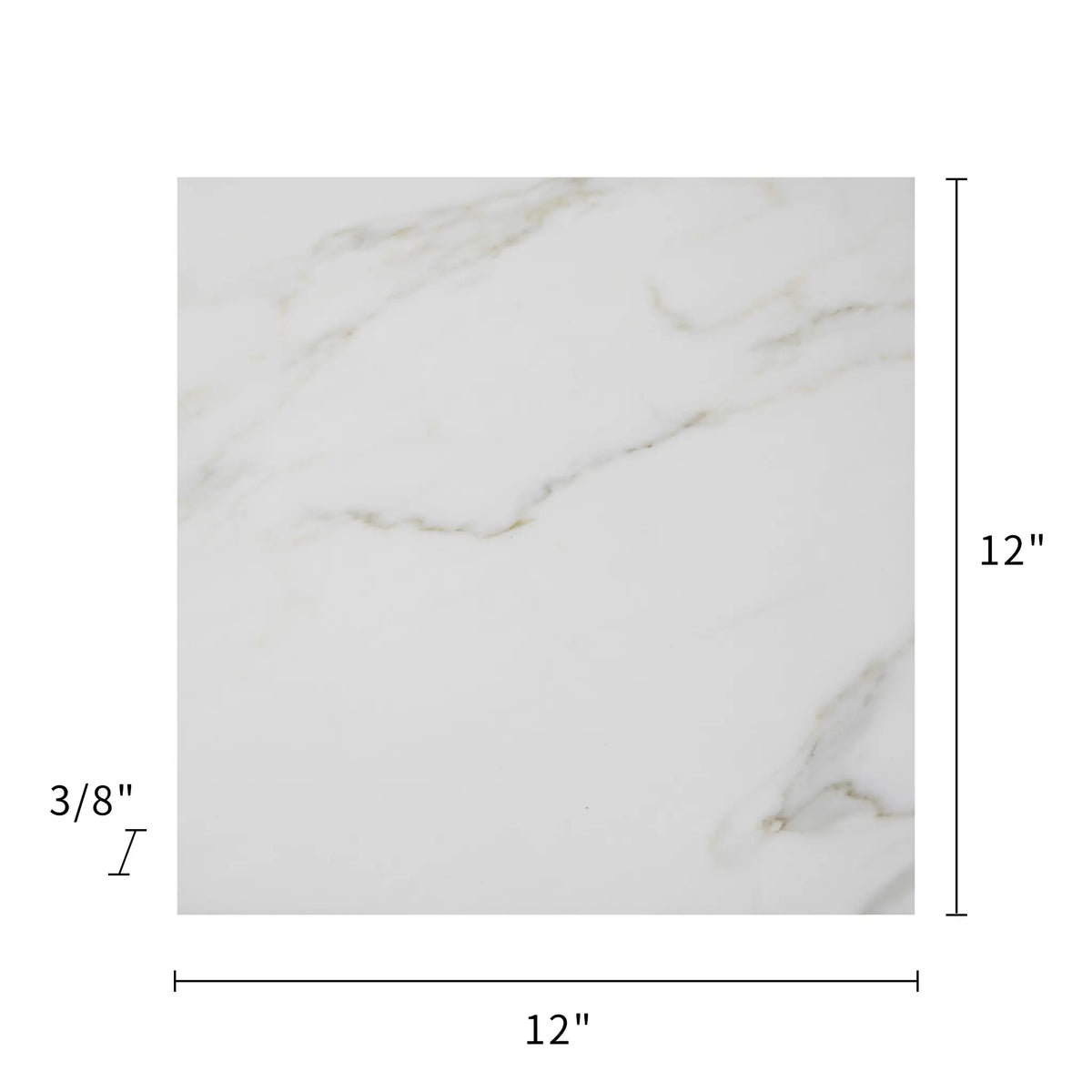 Calacatta Polished Marble Floor and Wall Tile - Sample (Product Shown is Full Size)