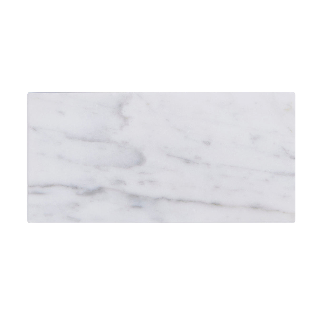 Carrara White 3-in x 6-in Polished Marble Floor and Wall Tiles( 5.2 sq. ft. /Box )