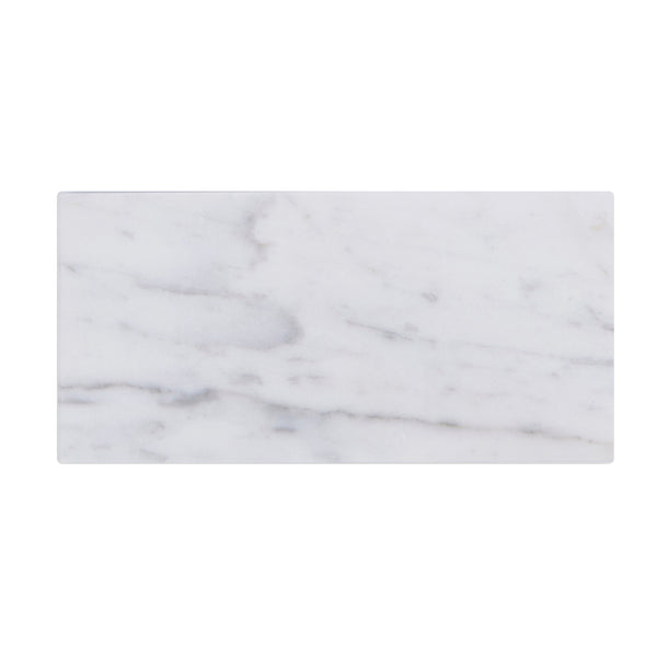 Carrara Cloud 3-in x 6-in Polished Marble Floor and Wall Tiles(0.13-sq. ft/ Piece)