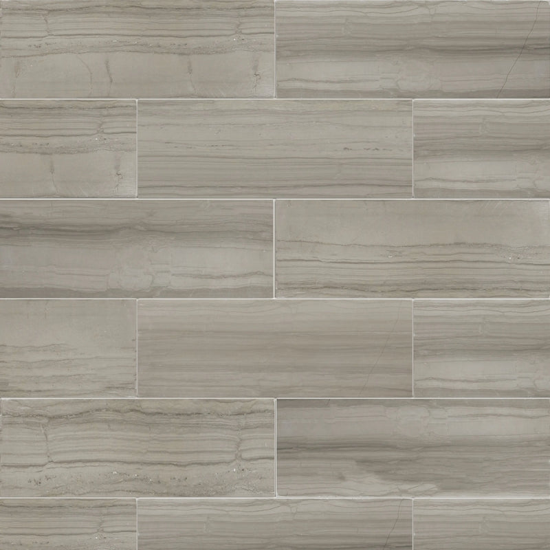 Athens Gray 3-in x 8-in Marble Floor and Wall Tiles( 10.2 sq. ft. /Box )