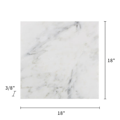 Oriental White 18-in x 18-in Marble Floor and Wall Tiles( 11 sq. ft. /Box )