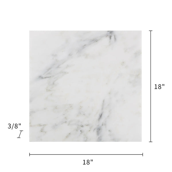 Oriental White 18-in x 18-in Marble Floor and Wall Tiles( 11 sq. ft. /Box )