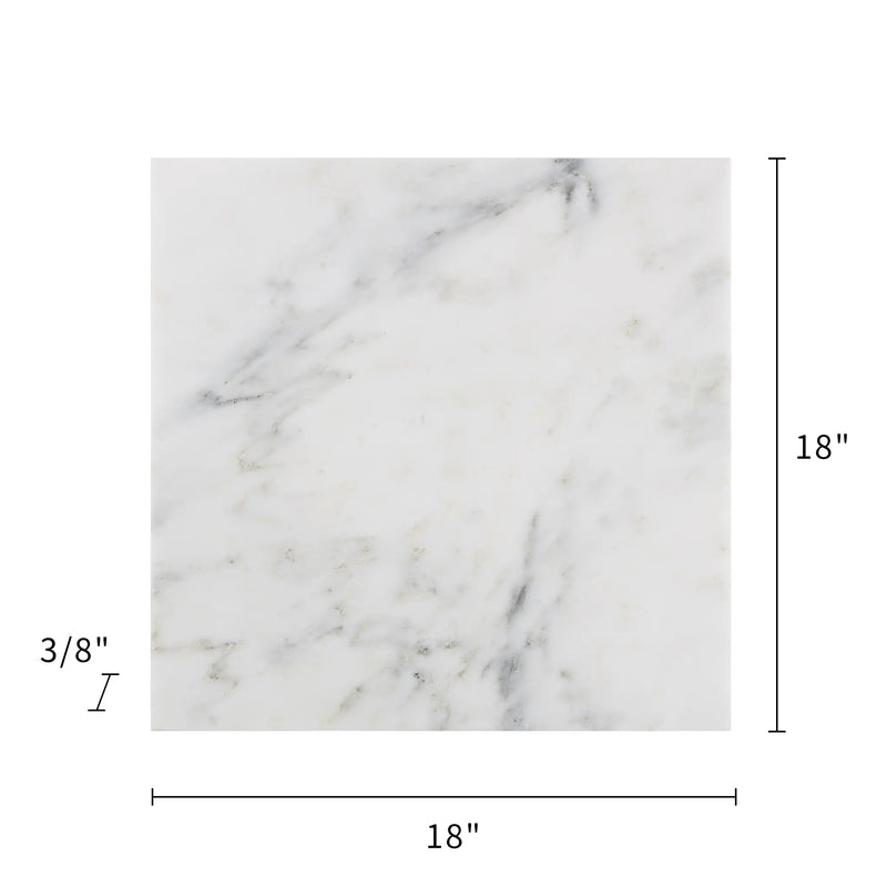 Oriental White 18-in x 18-in Marble Floor and Wall Tiles( 11 sq. ft. /Box )