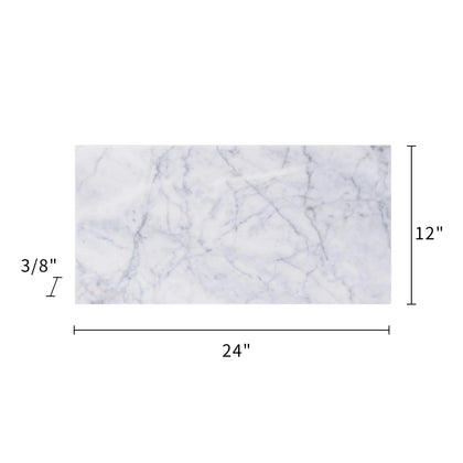 Carrara White Polished Marble Floor and Wall Tiles - Sample (Product Shown is Full Size)