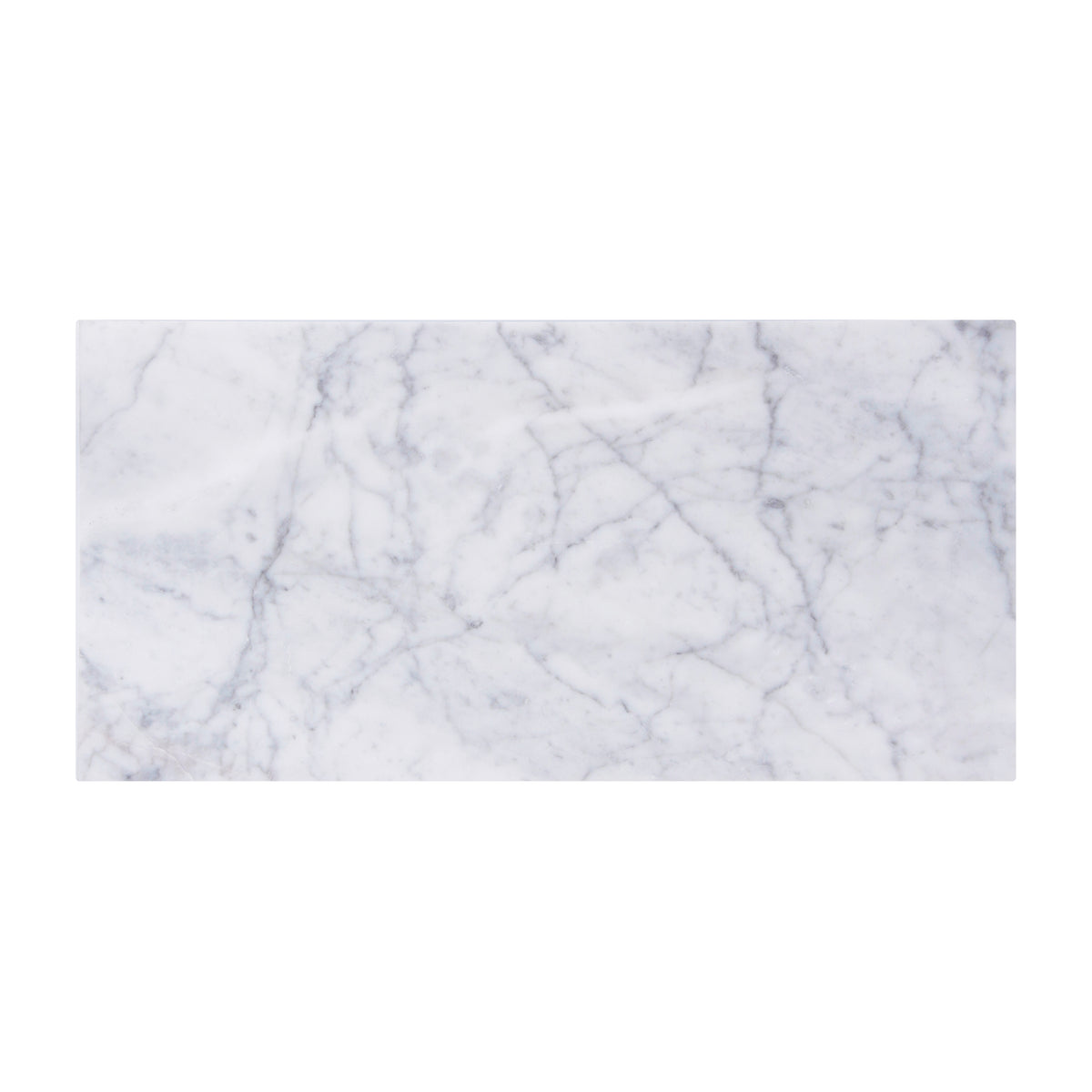 Carrara White 12-in x 24-in Polished Marble Floor and Wall Tiles( 10 sq. ft. /Box )