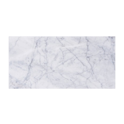 Carrara White Polished Marble Floor and Wall Tiles - Sample (Product Shown is Full Size)
