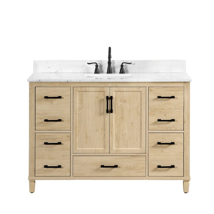 Hardin 48" Single Vanity With Carrara Engineered Stone Top
