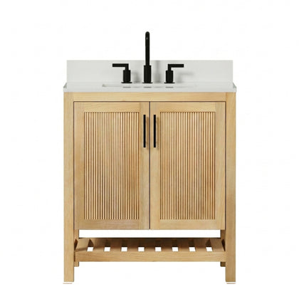 Blunt 30" Single Vanity with Pure White Quartz Top