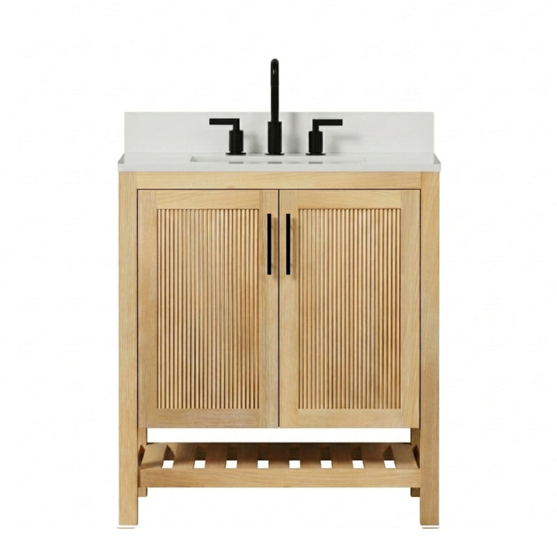 Blunt 30" Single Vanity with Pure White Quartz Top