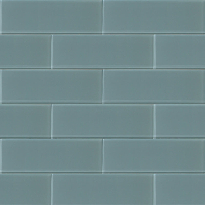 Azure Block 4-in x 12-in Glass Wall Tile( 4 sq. ft. /Box )
