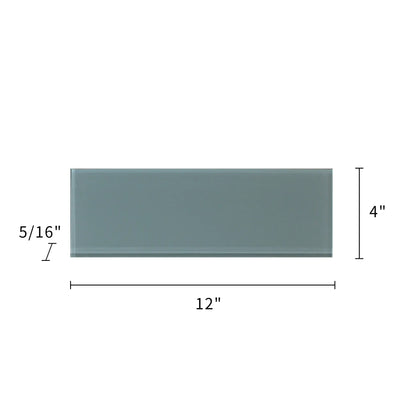 Azure Block 4-in x 12-in Glass Wall Tile( 4 sq. ft. /Box )