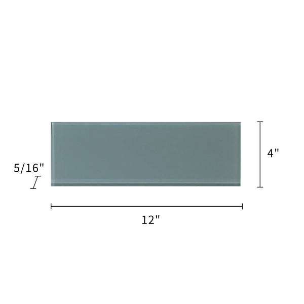 Azure Block 4-in x 12-in Glass Wall Tile( 4 sq. ft. /Box )