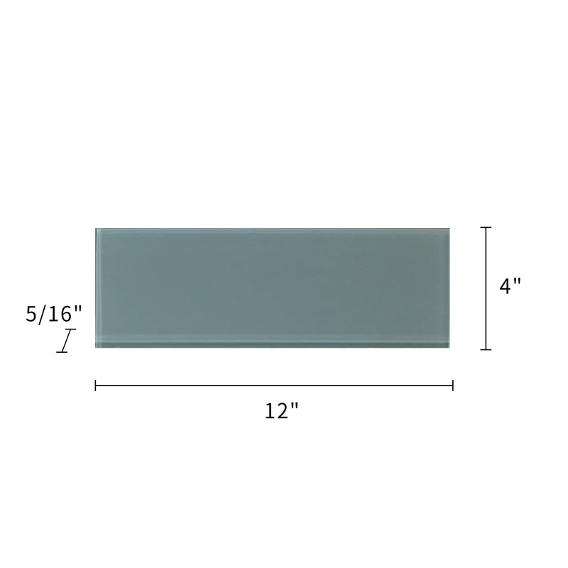 Azure Block 4-in x 12-in Glass Wall Tile( 4 sq. ft. /Box )