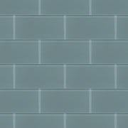 Azure Sea Block 3-in x 6-in Glass Wall Tile( 4.16 sq. ft. /Box )