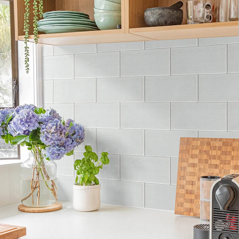 Linen Ice 3-in x 8-in Glass Wall Tiles( 1.33 sq. ft. /Box )