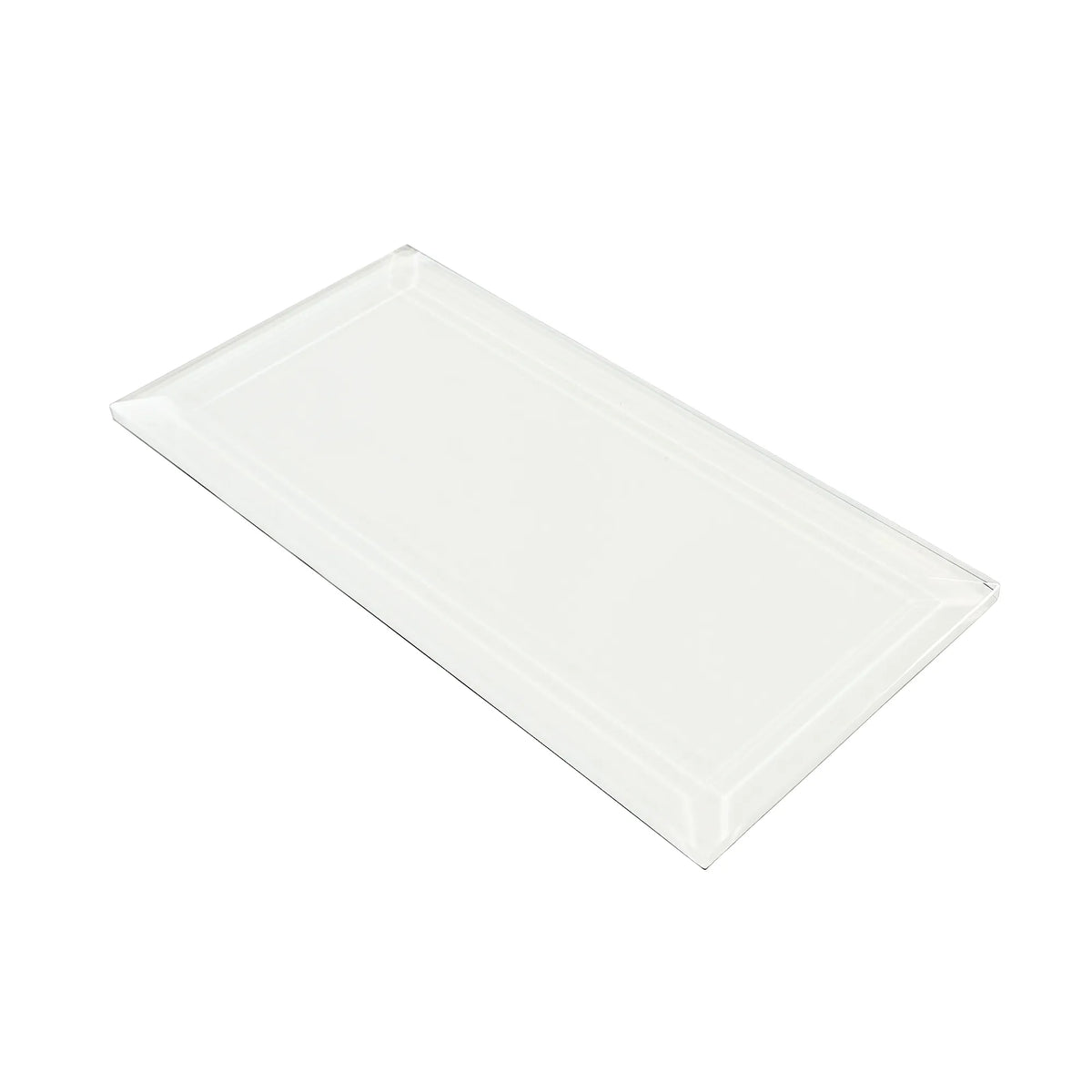 Bevel Ice Block 4-in x 8-in Glass Wall Tile( 1.98 sq. ft. /Box )