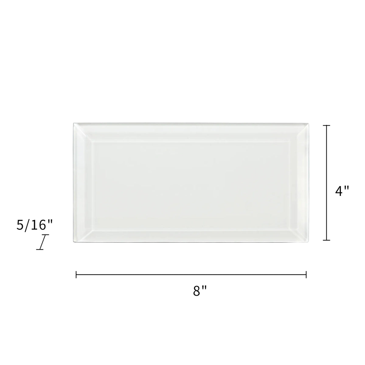 Bevel Ice Block 4-in x 8-in Glass Wall Tile( 1.98 sq. ft. /Box )