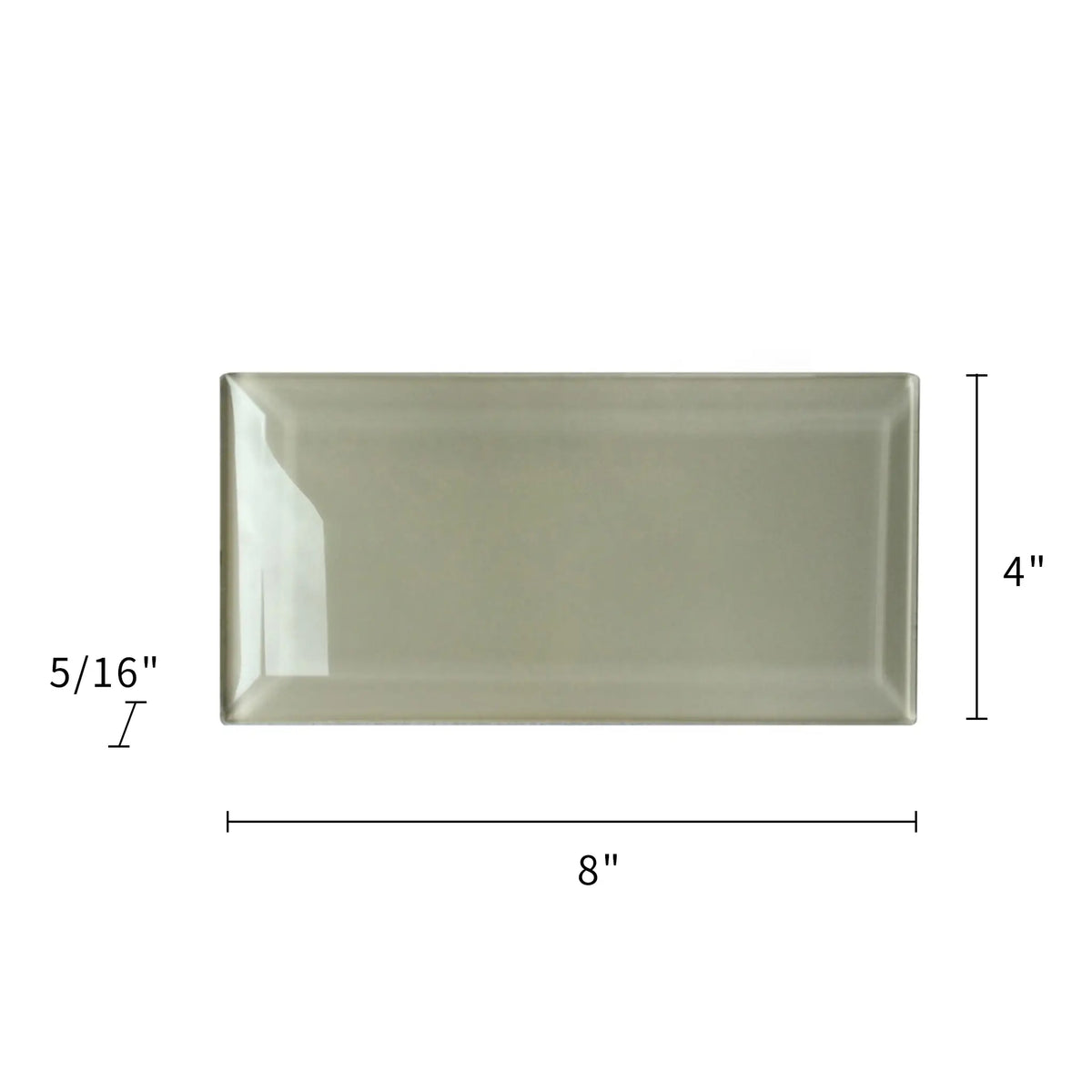 Bevel Nude 4-in x 8-in Glass Wall Tile( 1.98 sq. ft. /Box )
