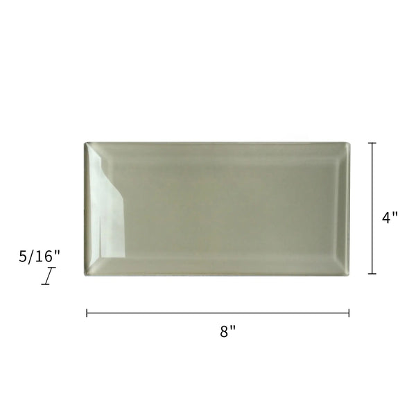 Bevel Nude 4-in x 8-in Glass Wall Tile( 1.98 sq. ft. /Box )