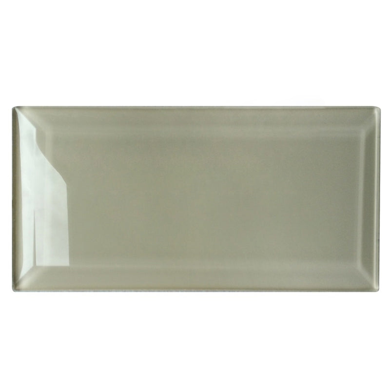 Bevel Nude 4-in x 8-in Glass Wall Tile( 1.98 sq. ft. /Box )