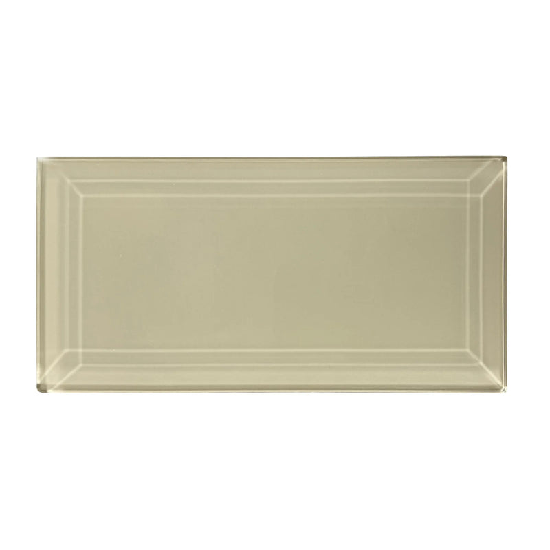 Bevel Nude 4-in x 8-in Glass Wall Tile( 1.98 sq. ft. /Box )