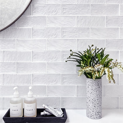 Frost 3-in x 8-in Glass Wall Tile(1.33sq. ft/Box)
