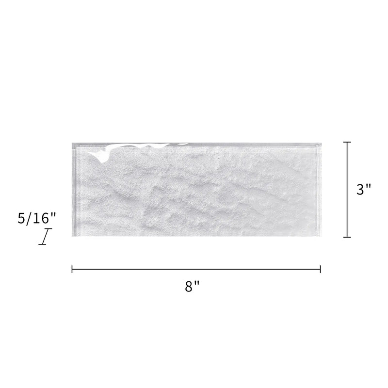 Frost 3-in x 8-in Glass Wall Tile(1.33sq. ft/Box)