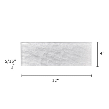 Frost 4-in x 12-in Glass Wall Tile( 13.3 sq. ft. /Box )