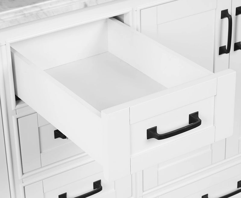 Rhoda 60" Vanity Set with Luxurious Carrara Marble Top