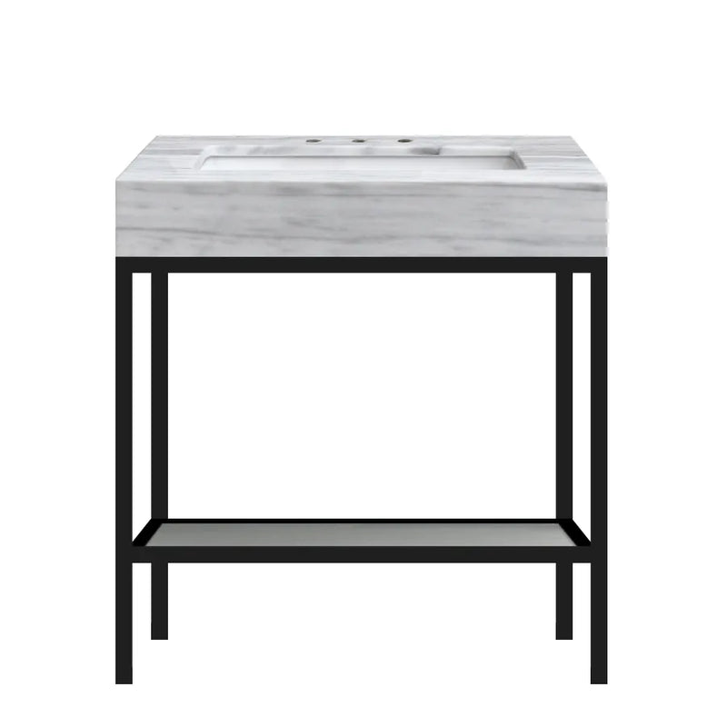 Vaia 24" Bathroom Vanity Set with Natural Marble Top
