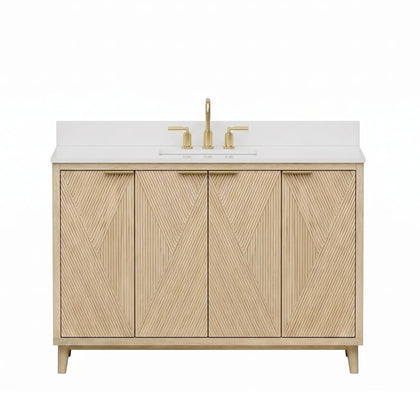 Summerville 48" Vanity Set with Pure White Quartz Countertop