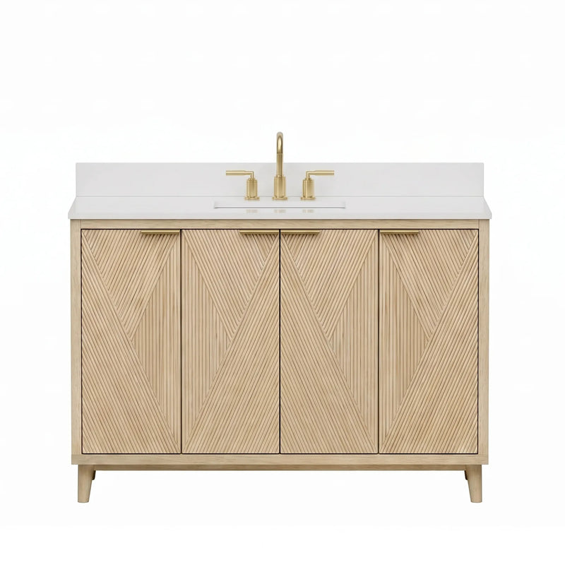 Summerville 48" Vanity Set with Pure White Quartz Countertop