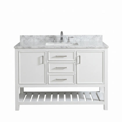 2.0 Manhattan 48" Vanity With Carrara Marble Top