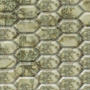 Stretched Hexagon Antique Mirror 4-in x 8-in Glass Mosaic Wall Tile ( 6.6 sq. ft. /Box )