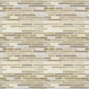 Sandy Dune Marble & Glass Random Strip 12-in x 12-in Glass Mosaic Wall Tile( 10 sq. ft. /Box )
