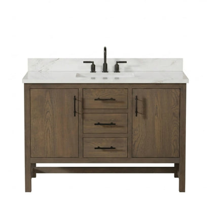 Solon 48"  Vanity Family Set with Calacatta Sintered Stone Top