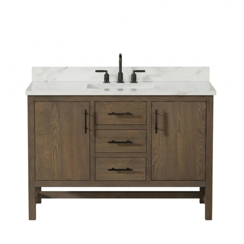 Solon 48"  Vanity Family Set with Calacatta Sintered Stone Top