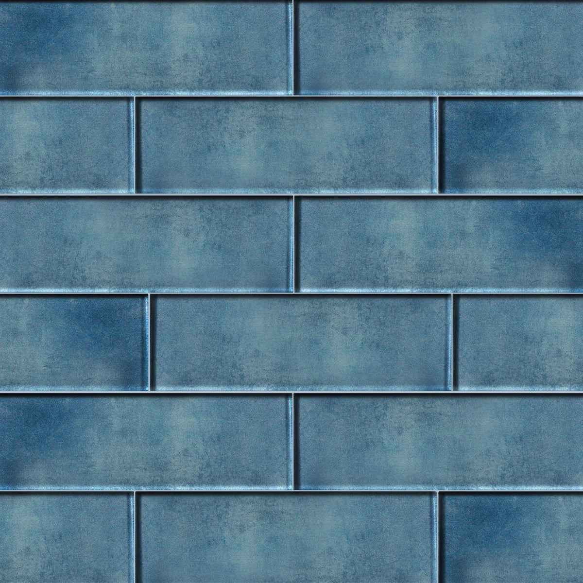 Medium Blue Glass Tile - Sample (Product Shown is Full Size)
