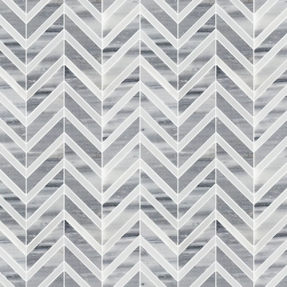 Marmara Chevron 12-in x 12-in Marble Mosaic Floor and Wall Tile( 5 sq. ft. /Box )