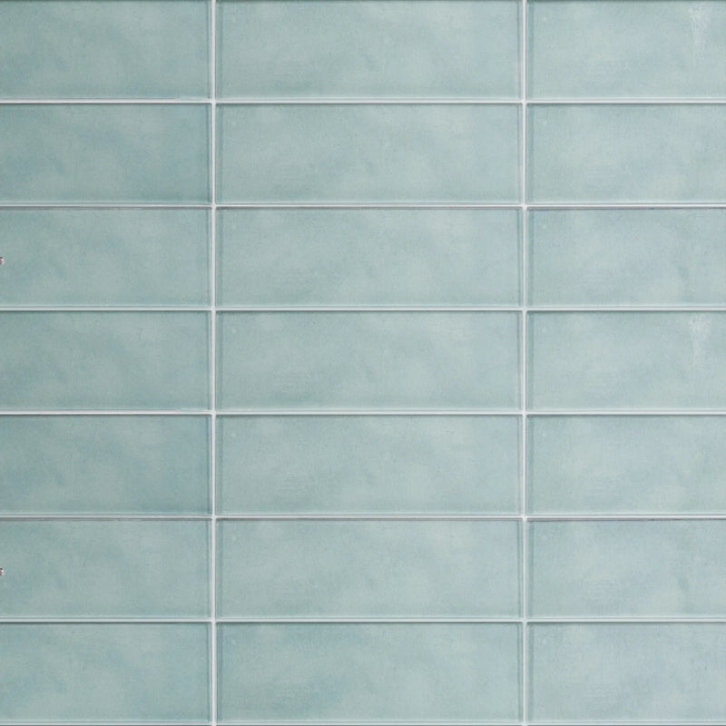 Light Blue 3-in x 9-in Glass Tile( 5 sq. ft. /Box )
