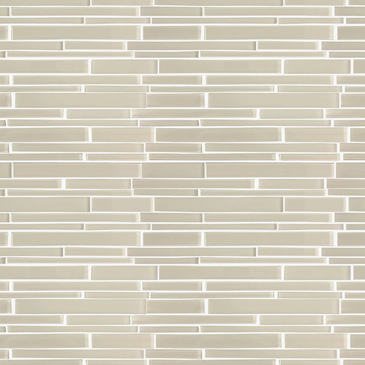 Nude Glass Mix Random Strip 12-in x 12-in Glass Mosaic Wall Tile( 10 sq. ft. /Box )