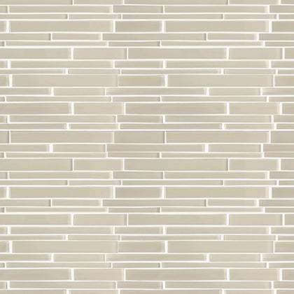 Nude Glass Mix Random Strip 12-in x 12-in Glass Mosaic Wall Tile( 10 sq. ft. /Box )