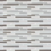 12-in x 13-in Clayton Random Strip Marble & Glass Mosaic Wall Tile( 10.8 sq. ft. /Box )