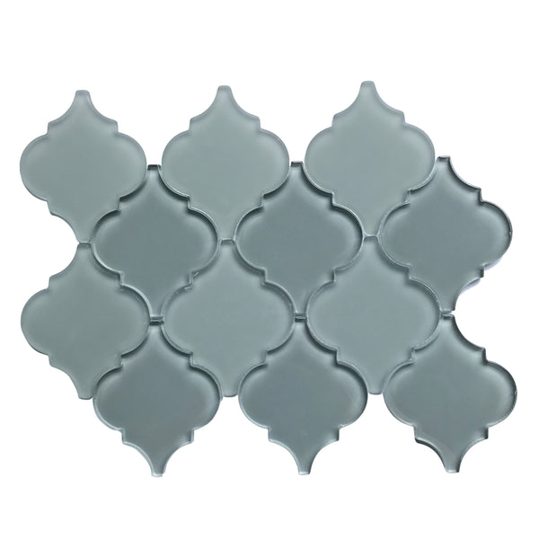 Frosted Mix Lantern Arabesque 12-in x 9-in Glass Mosaic Tile(0.75-sq. ft/ Piece)