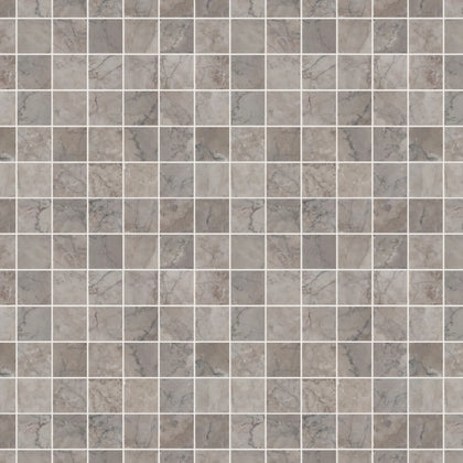 2-in Gray Cloud 12-in x 12-in Polished Marble Mosaic Floor and Wall Tile( 5 sq. ft. /Box )