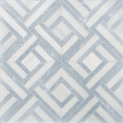 Blue Celeste & Dolomite Marble  12-in x 12-in Waterjet Mosaic Floor and Wall Tile( 5 sq. ft. /Box )